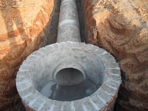 环城北路东段雨水管道及检查井施工